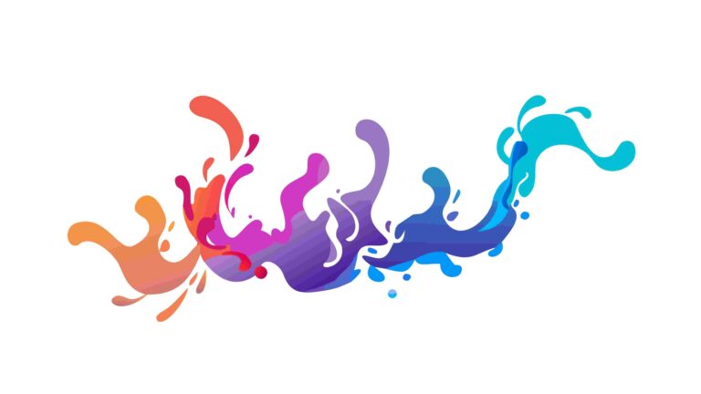 Abstract Irregular Paint Splashes, Vibrant Colors, vector design Generative AI