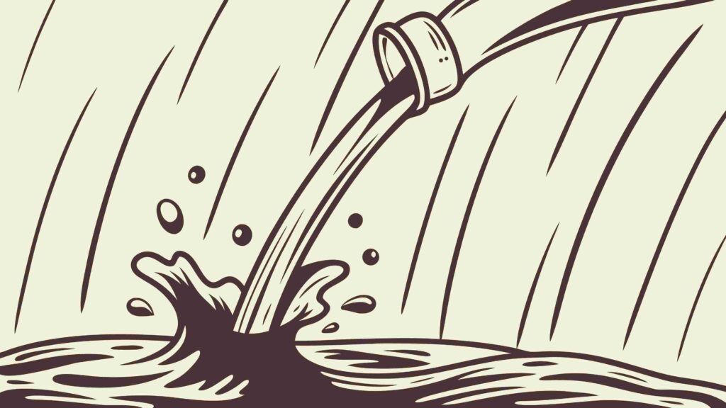 Liquid Pouring from Container, Dynamic Flow Effect, vector design Generative AI