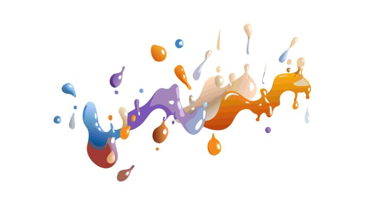 Abstract Colorful Paint Splash with Dynamic Flow, vector design Generative AI