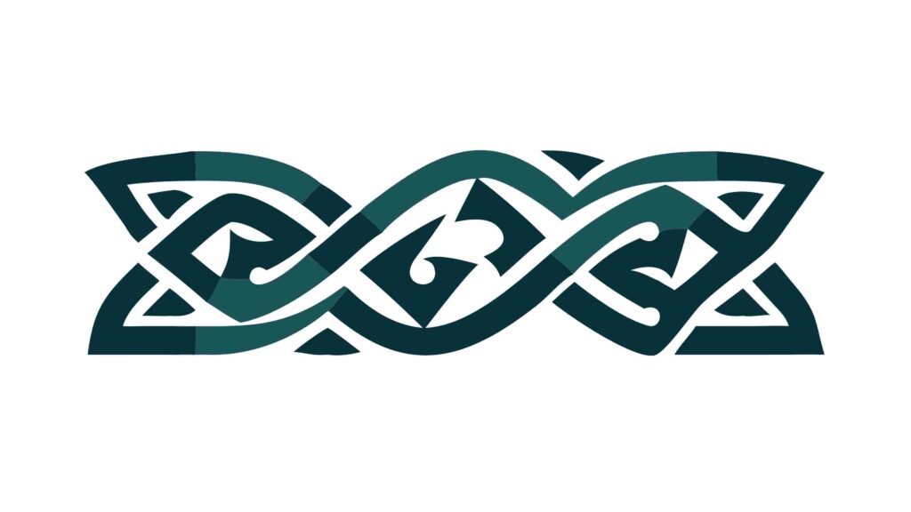 Detailed Celtic Knot Pattern Border Design, vector design Generative AI