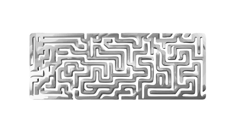 Complex Rectangular Maze Puzzle Design, vector design Generative AI