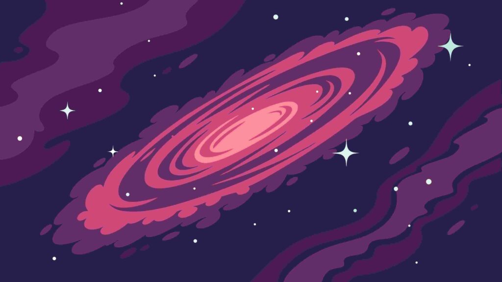 Vibrant Spiral Galaxy in Deep Space, Cosmic Art, vector design Generative AI