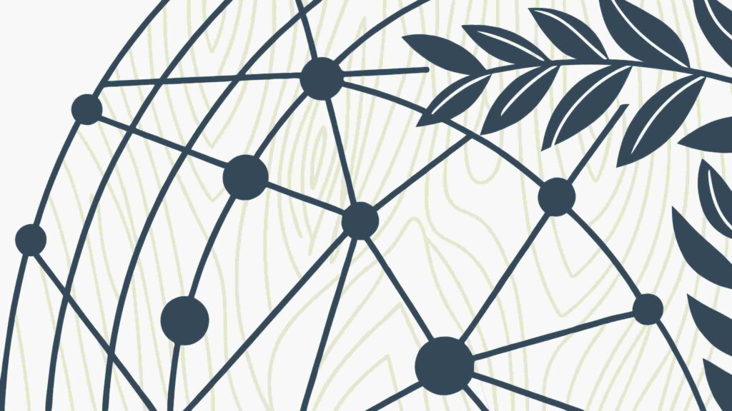 Global Network with Olive Branch, Peace & Connectivity, vector design Generative AI