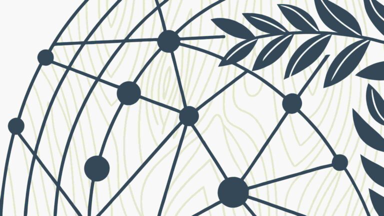 Global Network with Olive Branch, Peace & Connectivity, vector design Generative AI