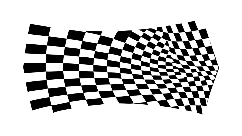 Warped Checkerboard Pattern, Abstract Distortion, vector design Generative AI