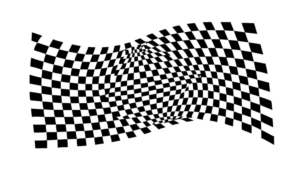 Distorted Checkerboard Pattern, Abstract Visual Effect, vector design Generative AI