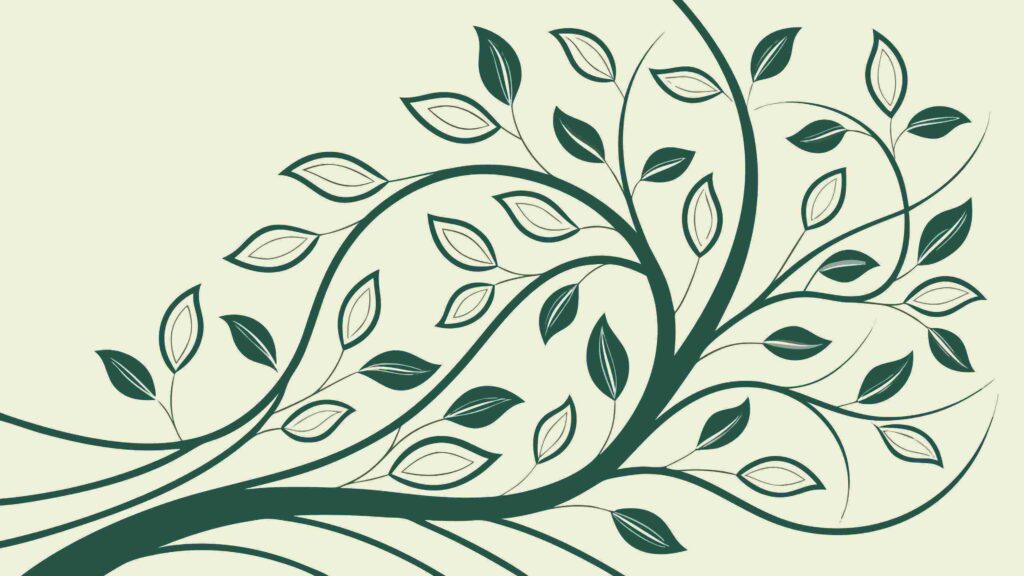 Elegant Decorative Leafy Branch Design Element, vector design Generative AI