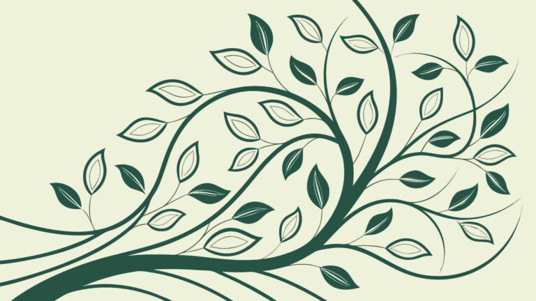 Elegant Decorative Leafy Branch Design Element, vector design Generative AI