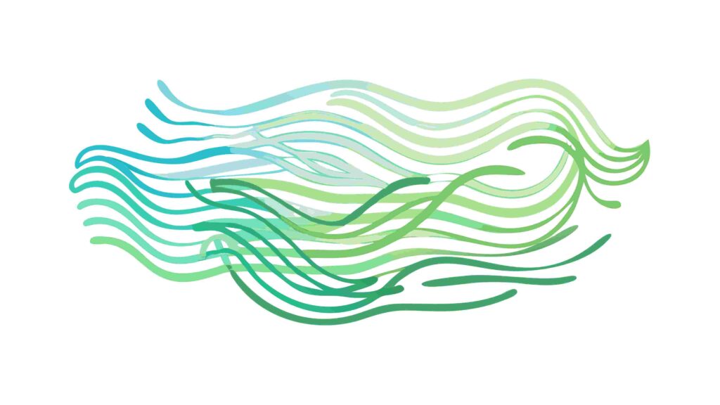 Abstract Wavy Lines, Fluid Water Element, vector design Generative AI