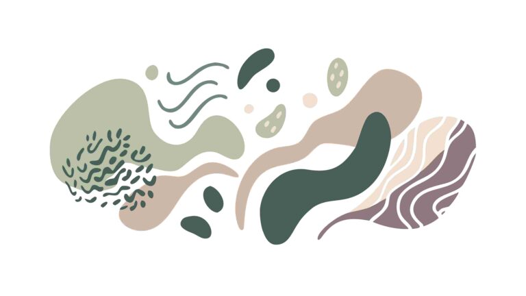 Abstract Organic Shapes in Pastel Tones, Gentle Art, vector design Generative AI