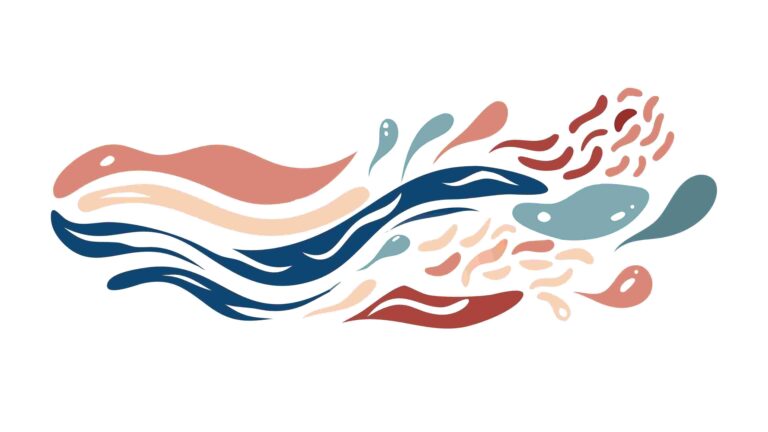 Abstract Flowing Water Wind Elements, Dynamic Art, vector design Generative AI