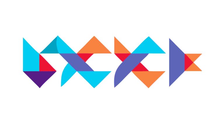 Interlocking Geometric Abstract Shapes Colorful Design, vector design Generative AI