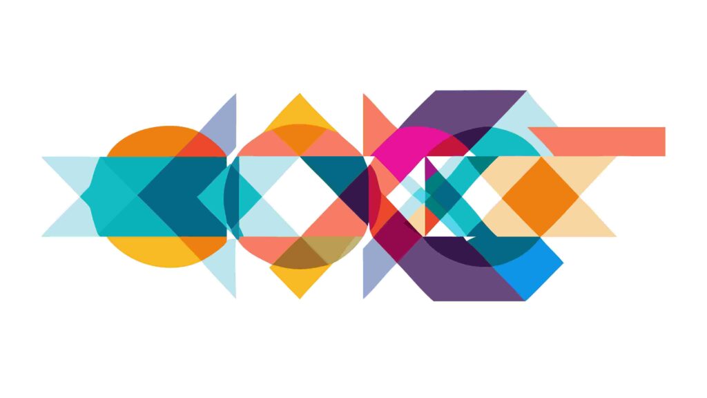 Dynamic Abstract Geometric Shards Vibrant Colors, vector design Generative AI