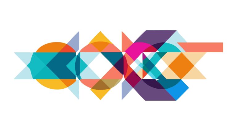 Dynamic Abstract Geometric Shards Vibrant Colors, vector design Generative AI