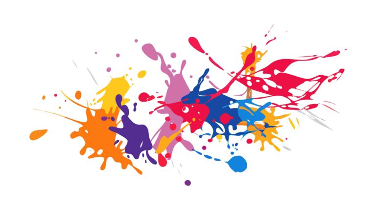 Explosive Abstract Vibrant Paint Splatter Design, vector design Generative AI