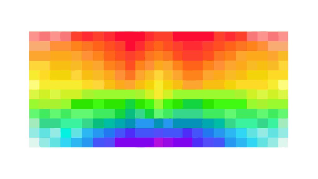 Pixelated Abstract Rainbow Color Gradient Background, vector design Generative AI