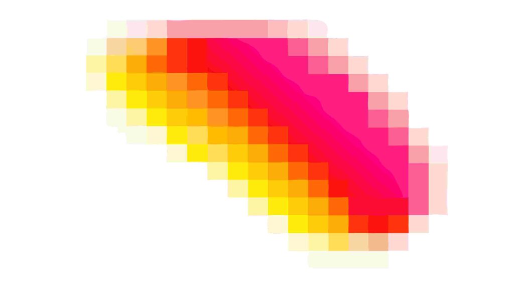 Abstract Pixelated Sunset Color Gradient Background, vector design Generative AI