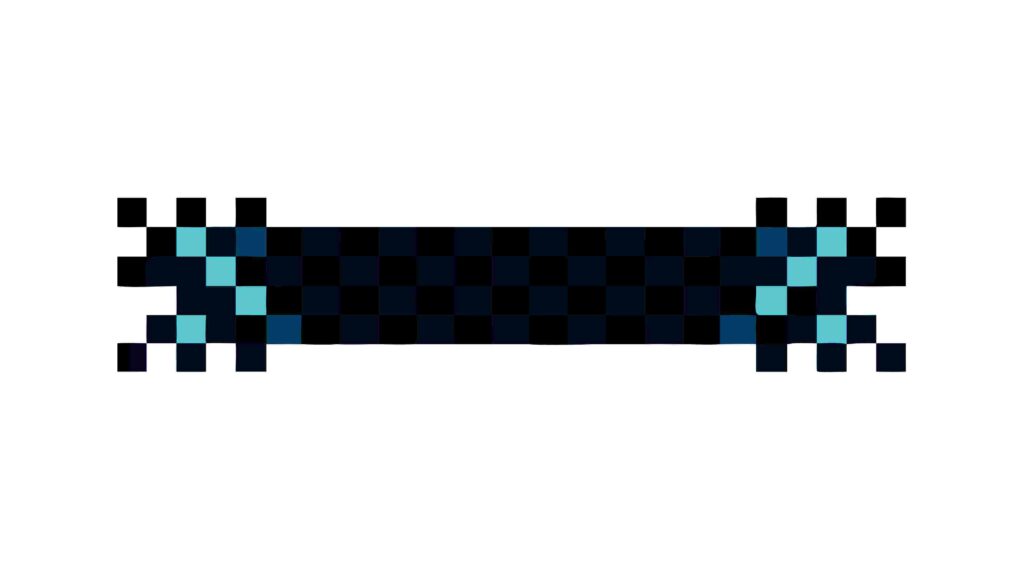 Abstract Pixel Art Blue Black Horizontal Element, vector design Generative AI