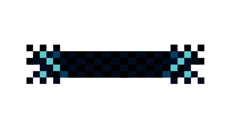 Abstract Pixel Art Blue Black Horizontal Element, vector design Generative AI