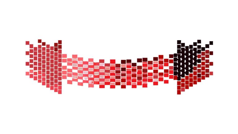 Fragmented Pixel Art Banner Red and Black, vector design Generative AI