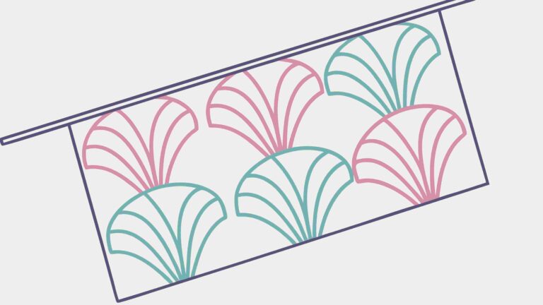 Decorative Geometric Fan Shell Pattern Design, vector design Generative AI