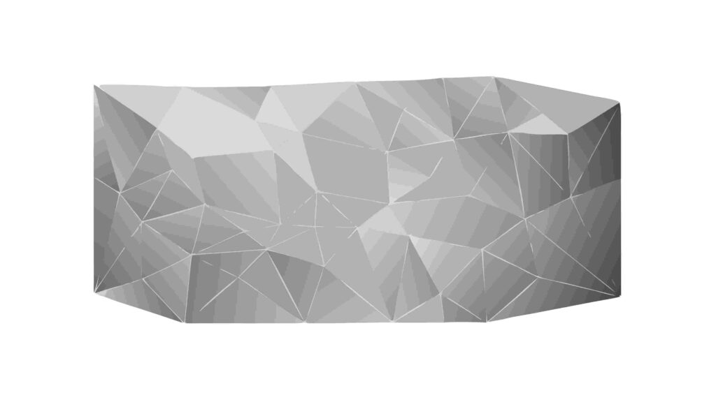 Abstract Low Poly Geometric Solid Block, vector design Generative AI