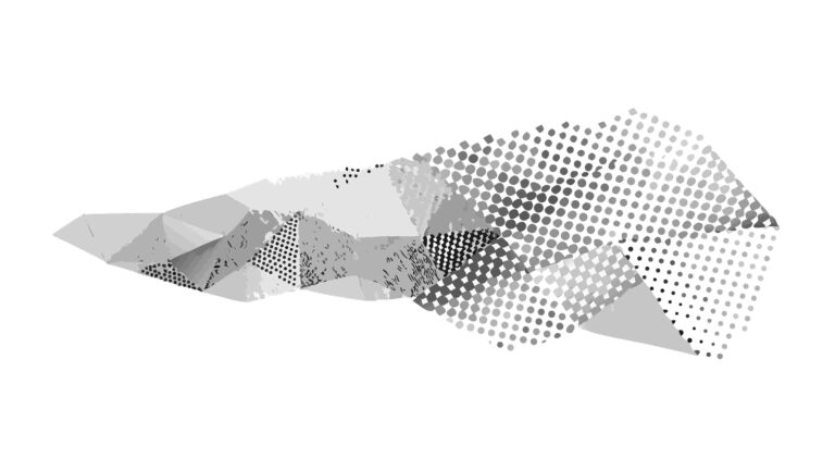 Abstract Low Poly Geometric Halftone Effect, vector design Generative AI