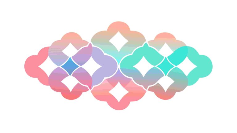Abstract Overlapping Pastel Geometric Cloud Pattern, vector design Generative AI