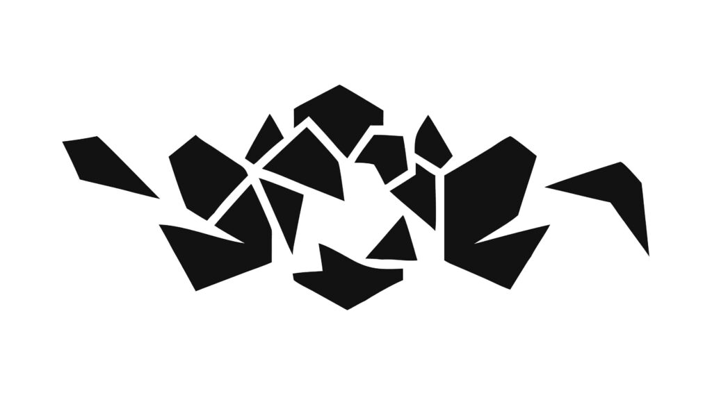 Abstract Chaotic Broken Geometric Shapes Vector, vector design Generative AI