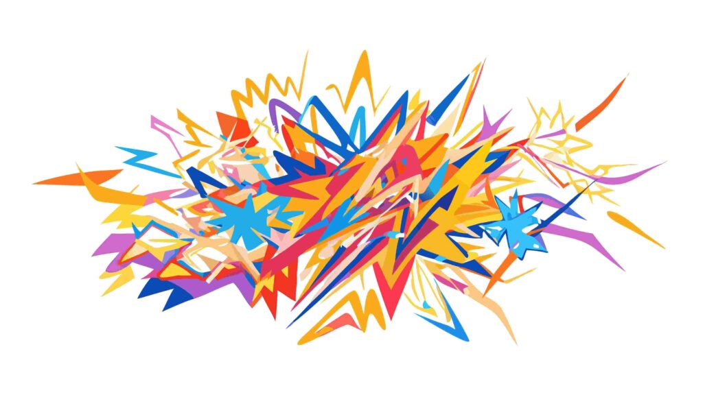 Dynamic Abstract Shattered Geometric Burst Vector, vector design Generative AI