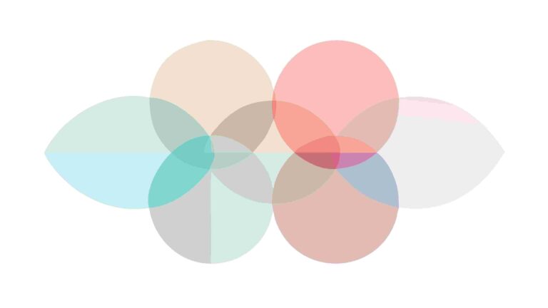 Abstract Overlapping Pastel Circles Background, vector design Generative AI