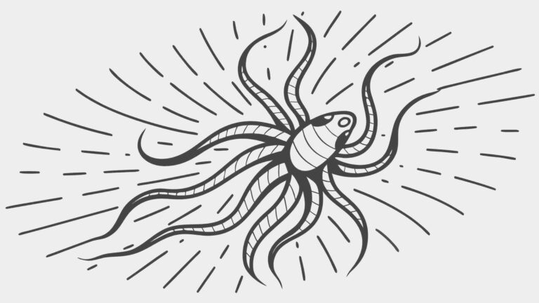 Stylized Sunburst with Ornate Tentacles Vector, vector design Generative AI