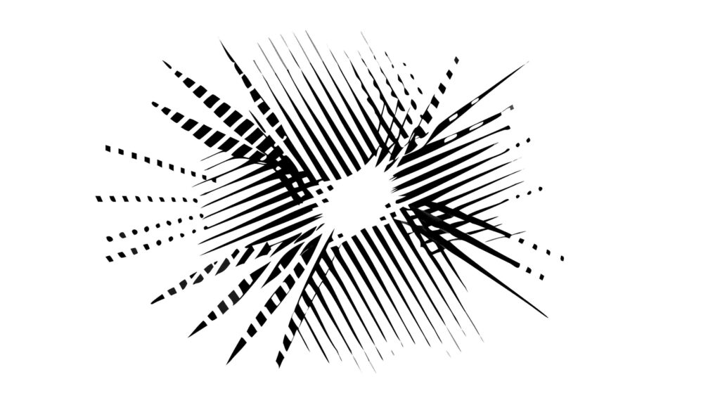 Abstract Halftone Concentric Circles Vector Burst, vector design Generative AI