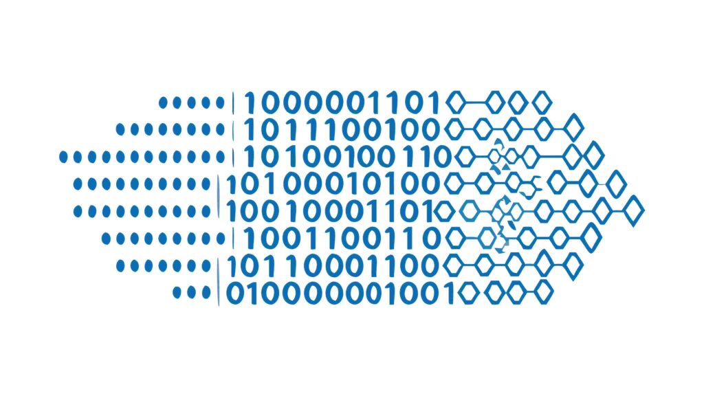 Data Stream Flowing into Human Head Vector Concept, vector design Generative AI