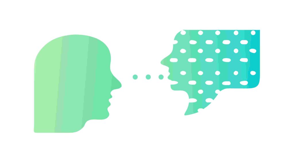 Human Head Speech Bubble Communication Vector, vector design Generative AI