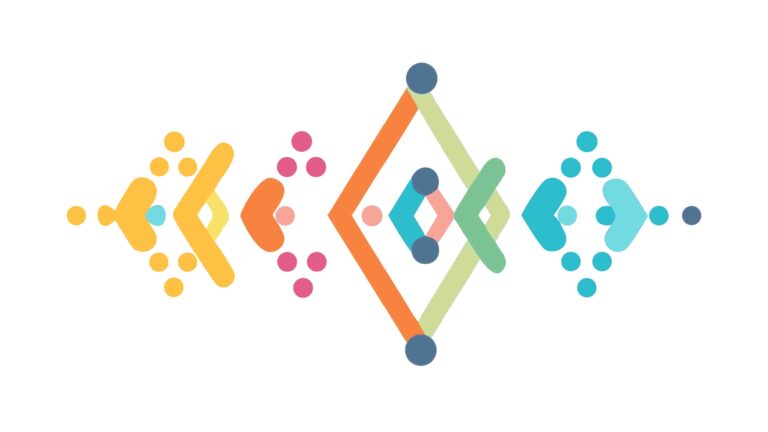 Abstract Interlocking Geometric Path Vector Graphic, vector design Generative AI