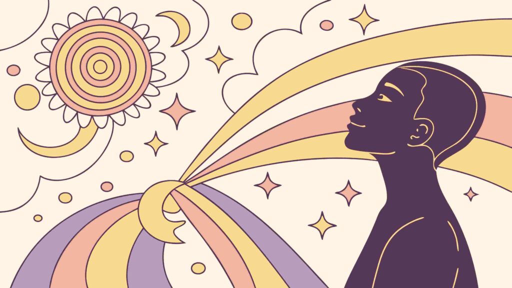 Inner Harmony & Spiritual Awakening Vector Concept, vector design Generative AI
