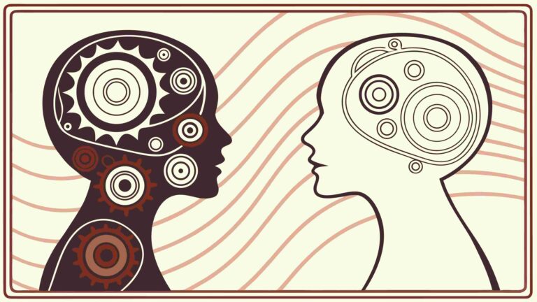 Human Brain Cognition Gears Abstract Vector, vector design Generative AI