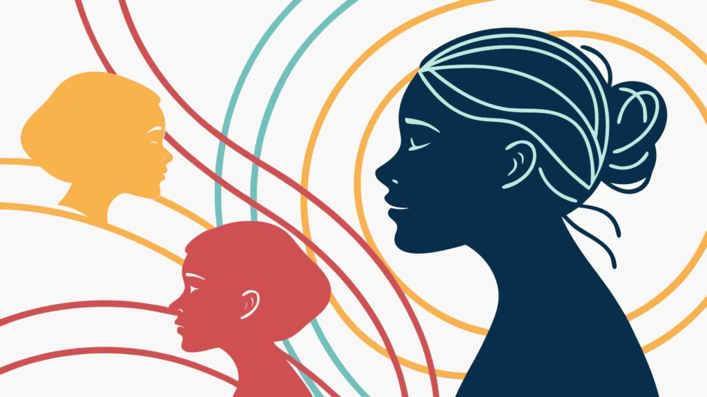 Emotional Connection Empathy Human Profiles Vector, vector design Generative AI