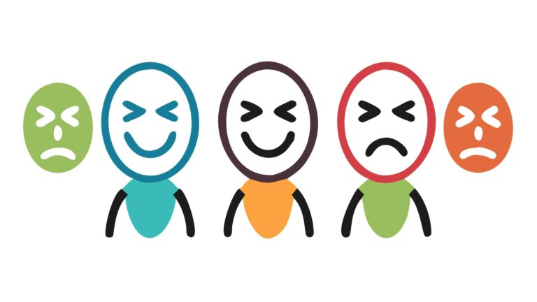 Diverse Emotion Faces Smile Frown Angry Vector Set, vector design Generative AI