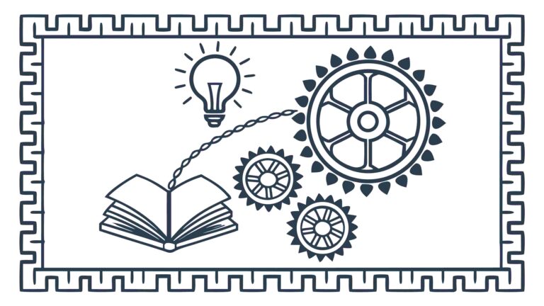 Learning Knowledge & Mechanical Innovation Vector, vector design Generative AI