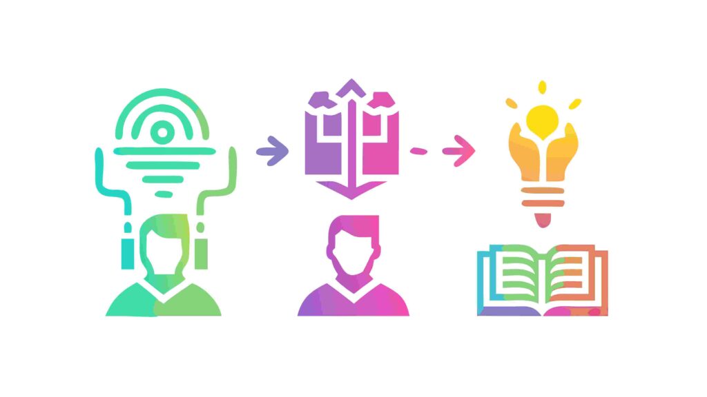 Knowledge Transfer & Idea Exchange Vector Concept, vector design Generative AI