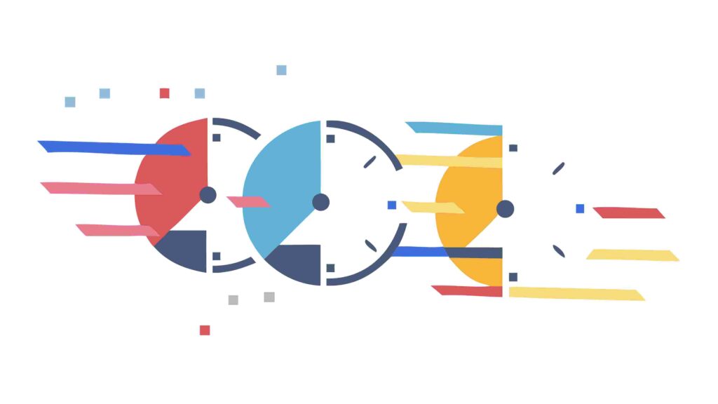Abstract Circular Time Segments Vector Graphic, vector design Generative AI