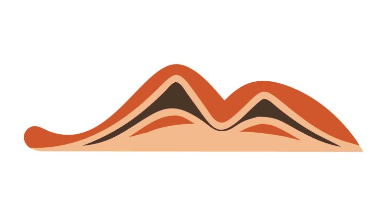 Abstract Organic Wave Form in Warm Earthy Colors, vector design Generative AI