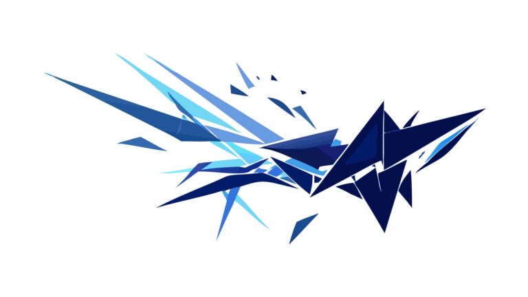 Abstract Shattered Ice or Glass in Blue Tones, vector design Generative AI
