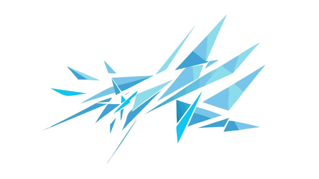 Sharp Abstract Crystal Shards or Ice Fragments, vector design Generative AI