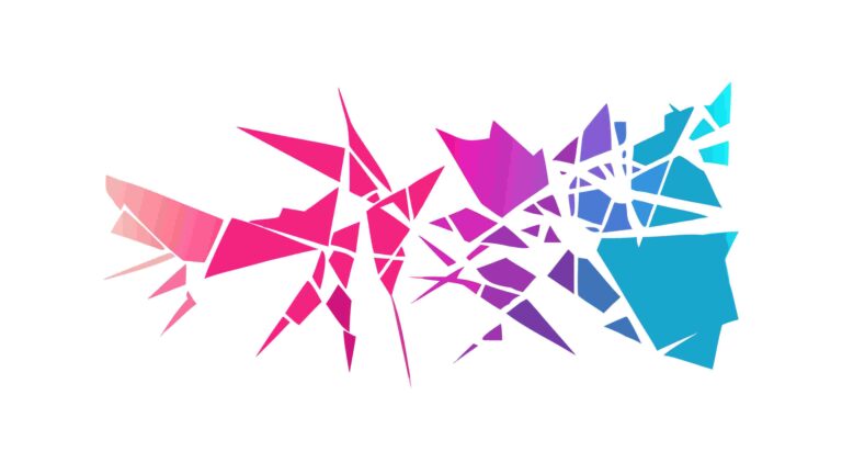 Vibrant Abstract Shattered Glass Effect in Pink & Purple, vector design Generative AI