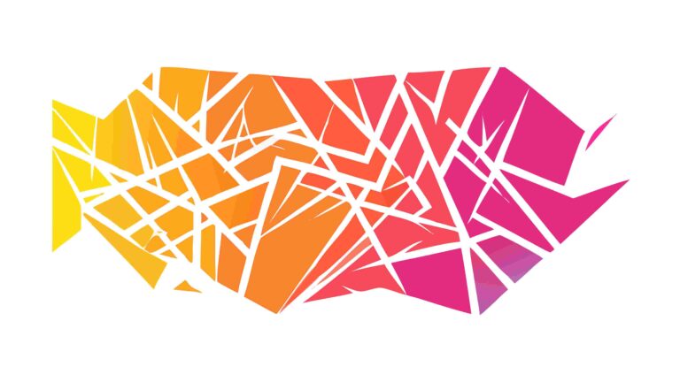 Abstract Geometric Shattered Effect in Vibrant Hues, vector design Generative AI