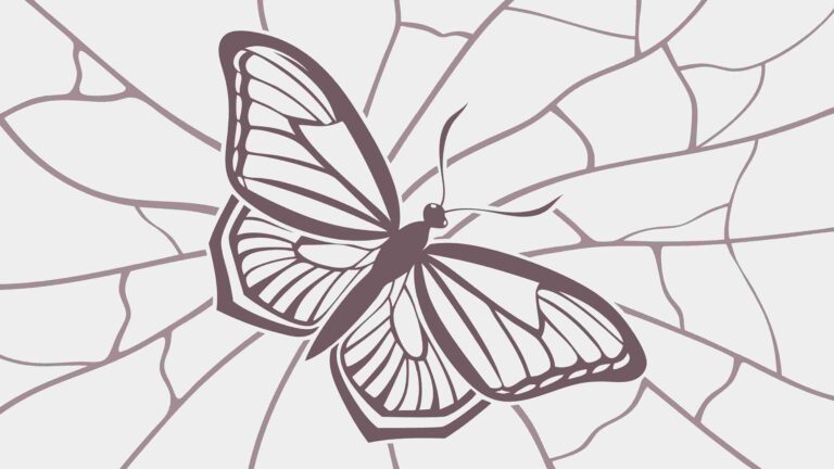Graceful Butterfly with Delicate Wing Patterns, vector design Generative AI