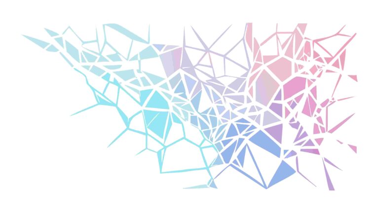 Abstract Fractal Shattered Glass Effect in Cool Tones, vector design Generative AI